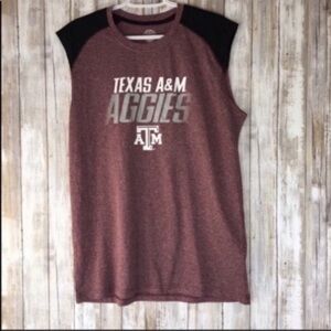 Texas A&M Aggies Men’s Tank Top Medium Maroon NCAA Graphic Sleeveless Shirt